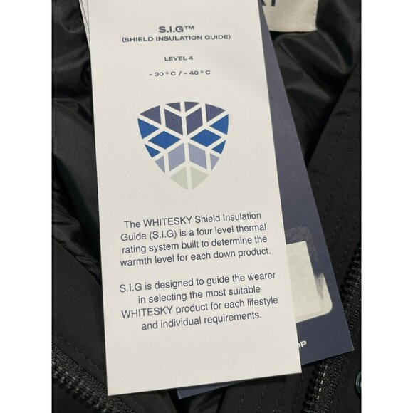 Whitesky $850 Premium Down Long Puffer Coat XS Black Water-Resistant NWT - Picture 9 of 11